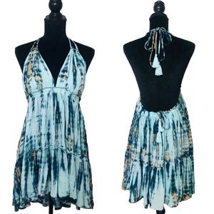 B-Freak Italian Tie-Dye Backless Adjustable Dress